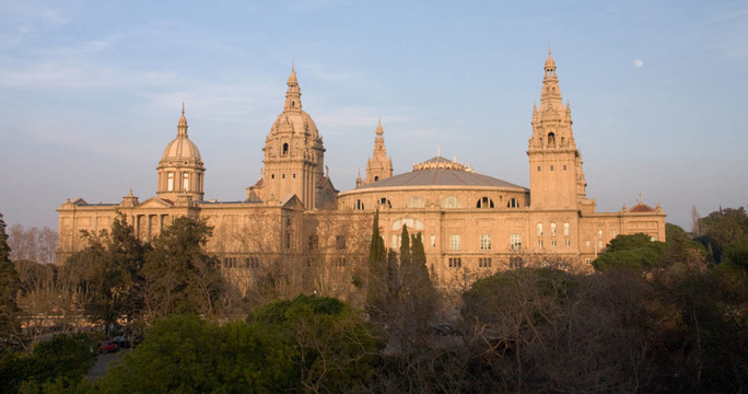 從奧林匹克公園國家藝術博物館de catalunya的觀點