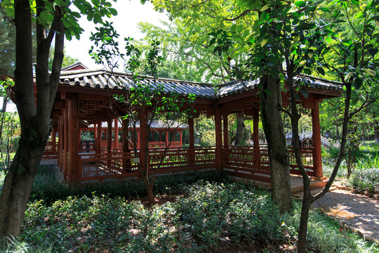 大理古城 玉洱園 涼亭回廊