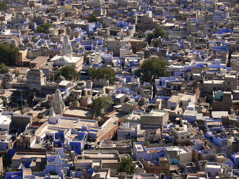 藍(lán)色的jodhpur市，印度