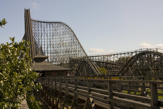 克羅索斯木制鐵路在heidepark