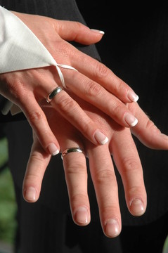 結(jié)婚戒指和手
