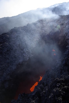 埃特納火山，埃特納火山，西西里島，熔巖