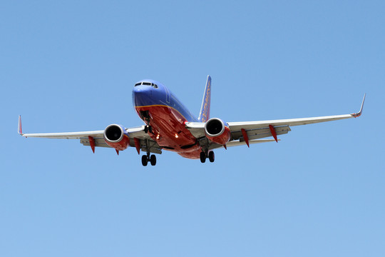 美國(guó)西南航空 飛機(jī)降落