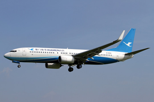 廈門航空 飛機(jī)降落