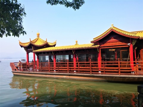 船 游船 西湖船 西湖