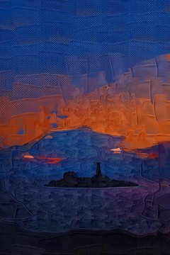 大海油畫