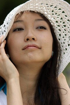一個年輕的亞洲婦女的肖像