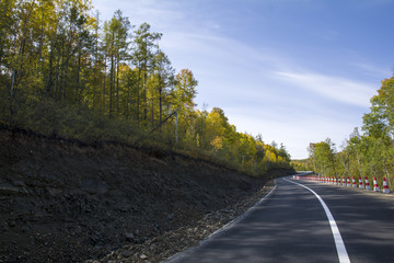 秋天公路美景
