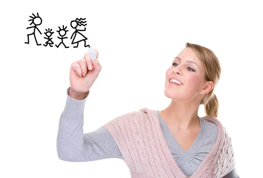 年輕女子畫人物形象