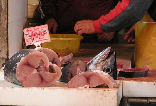 旗魚市場攤位