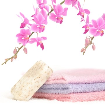 蘭花和香皂身體護(hù)理套裝