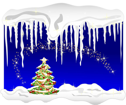 冰柱和christbaum背景