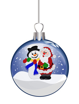 圣誕雪人與圣誕老人和雪人