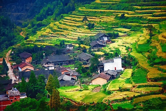 田園油畫 鄉(xiāng)村油畫