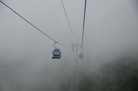 觀光纜車 秦嶺 太白山