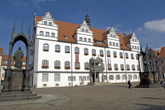 在wittenber Sachsen-Anhalt，市政廳，德國(guó)