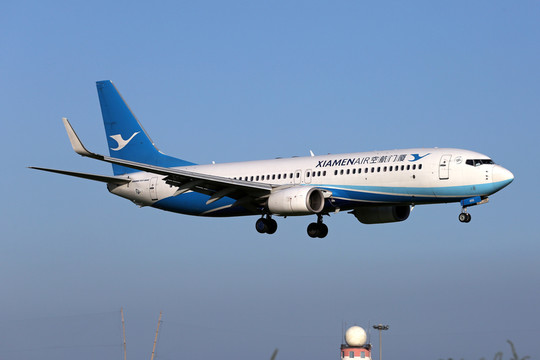 廈門航空 飛機(jī)降落