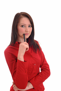 憂郁的女人與筆