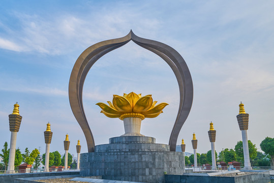 蓮花雕塑 高清大圖