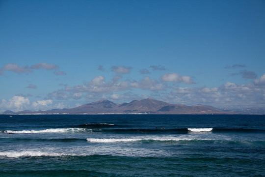 波在富埃特文圖拉島，去。lanzarote