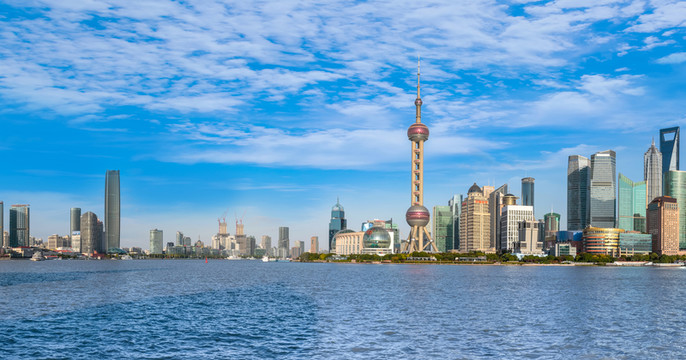 上海外灘陸家嘴全景大畫幅