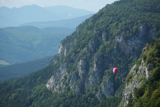 Schneeberg，高的魔杖，滑翔傘