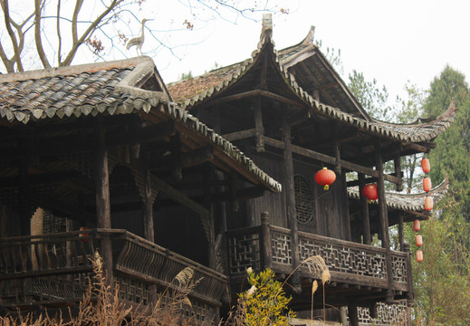 土家名族特色建筑  吊腳樓