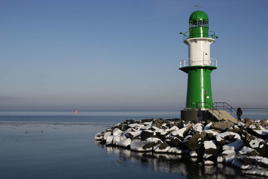該westmole warnemüNDE的燈塔