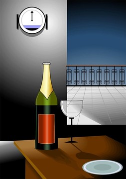 玻璃酒杯