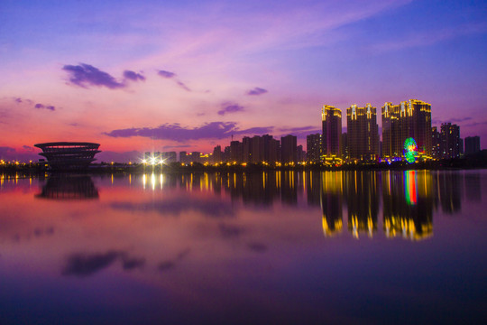 梅溪湖夕陽晚霞