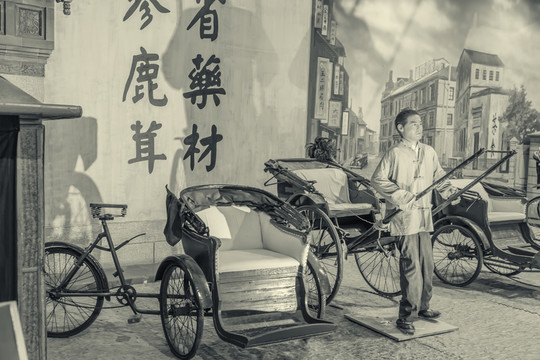 老上海拉洋車