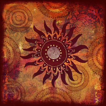拼貼太陽(yáng)畫