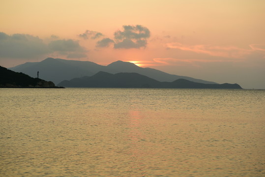 夕陽大海
