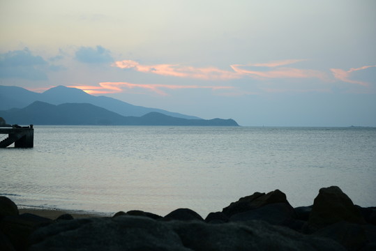 夕陽大海