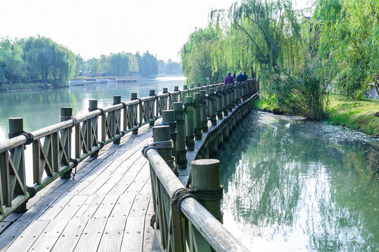 湖邊棧道