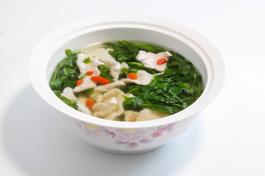 兔肉豆苗湯1