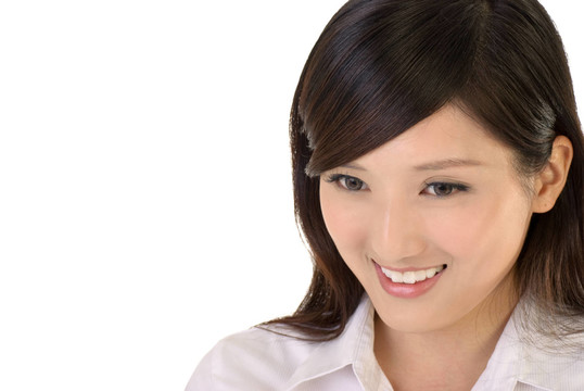 女人笑了