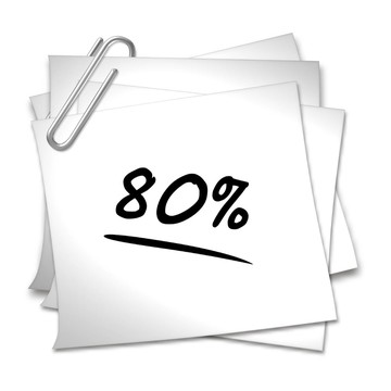 便簽，80%
