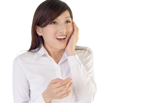 女人笑了
