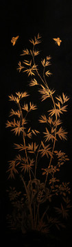 玄關(guān)蝴蝶竹子雕刻藝術(shù)