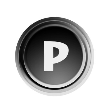 字母P按鈕