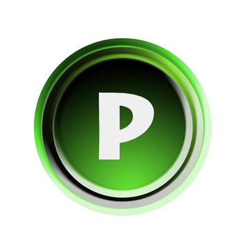 字母P按鈕