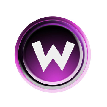 字母w按鈕