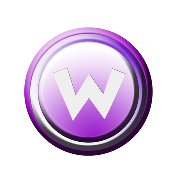 字母w按鈕