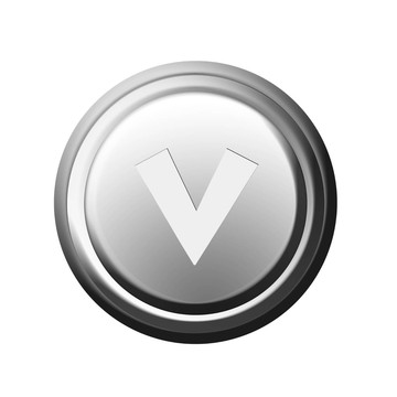 字母v按鈕