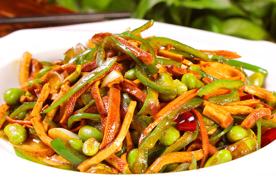 香干炒毛豆