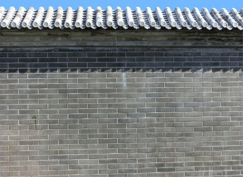 古建筑青磚墻面 青磚圍墻