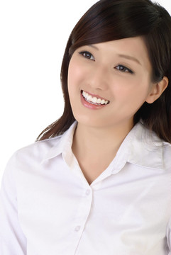女人笑了