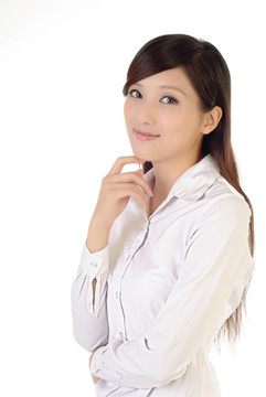 女人笑了