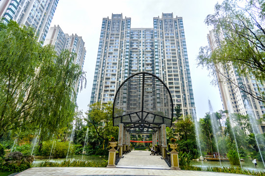 中庭 水景
